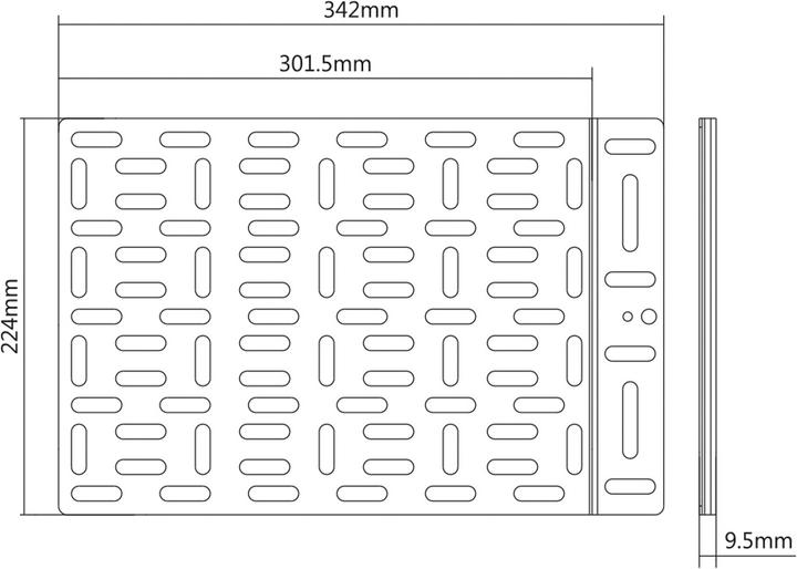 Image du produit Roline Support pour lecteur multimédia, grand (340 x 224 mm) (Mur, 5 kg)