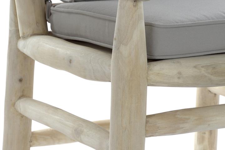 Image du produit DKD Home Decor Garden sofa Natural Light grey Teak 65 x 80 x 92 cm