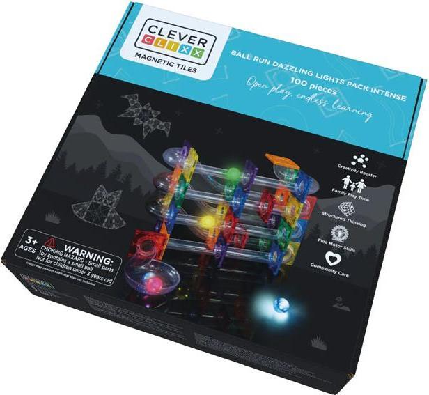 Produktbild Cleverclixx Kugelbahn - Lichteffekt Bausatz - 100 Teile