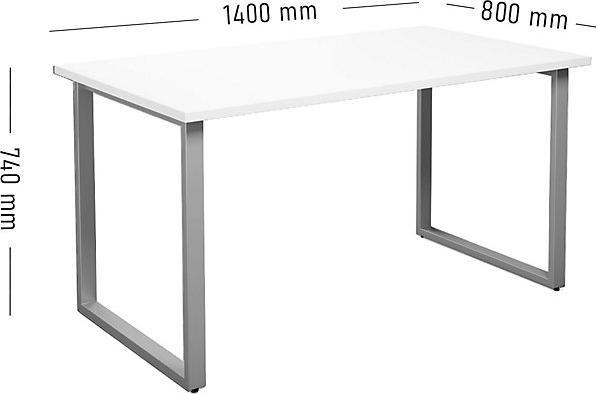 Image du produit kaiserkraft Table polyvalente DUO-O (140 x 80 x 74 cm)