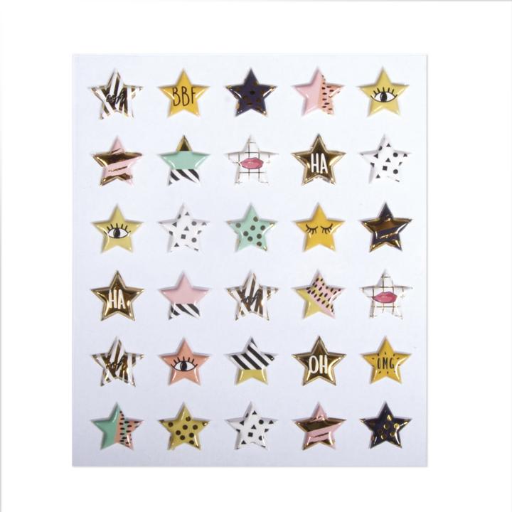 Produktbild Rayher Puffy Sticker Sterne 30 Stk.
