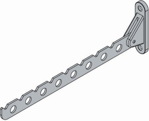 Produktbild Hettich Kleiderlfter zum Einklappen, 310 mm, wei, 1 Stck
