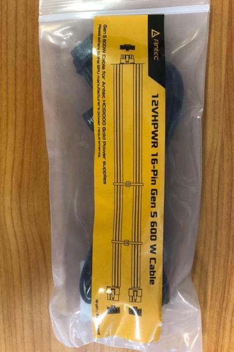 Actual product image Antec Cable PCIE16 Gen5 for HCG 1000 (12VHPWR Cable) retail