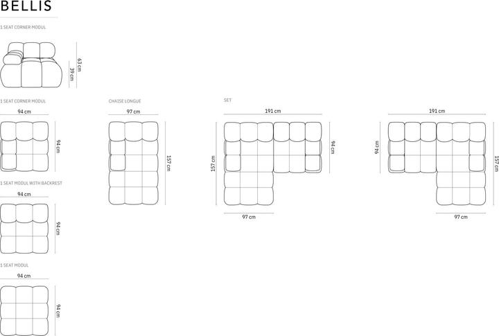 Actual product image Micadoni Bellis (Corner sofa, Modular sofa)