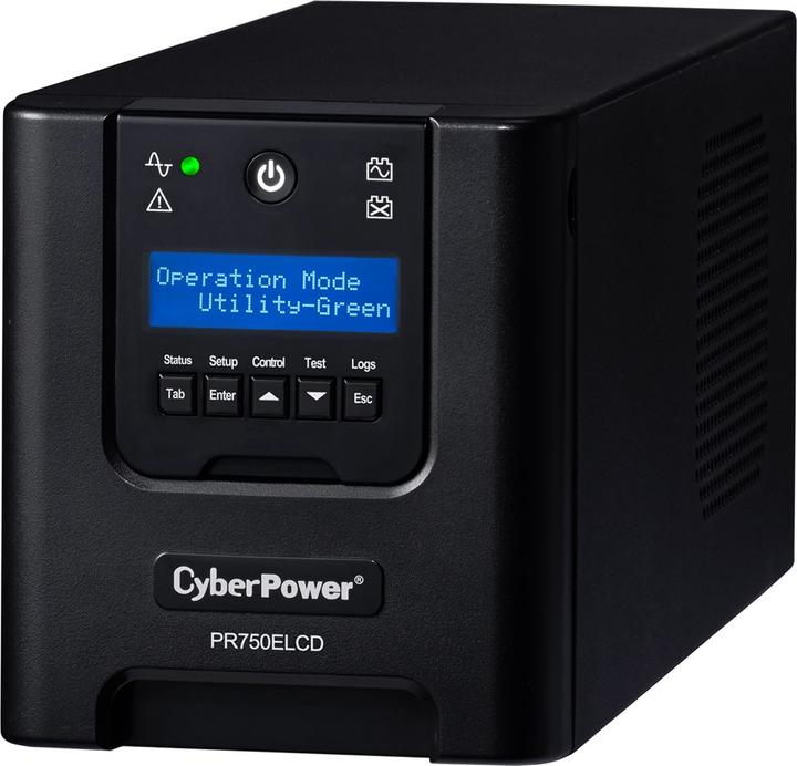 Cyberpower PR750ELCD Line-Interactive 750VA/675W Sinsuwelle AVR LCD Ausgang(6) IEC RS232 USB HID EPO SNMP (O... (750 VA, 675 W, Line-Interaktiv USV)