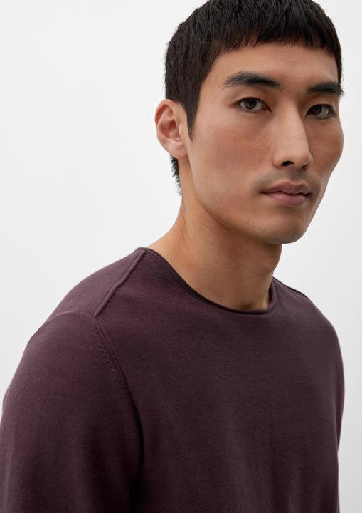 Produktbild s.Oliver Strickpullover Pullover mit Rollsaumblende (XXL)