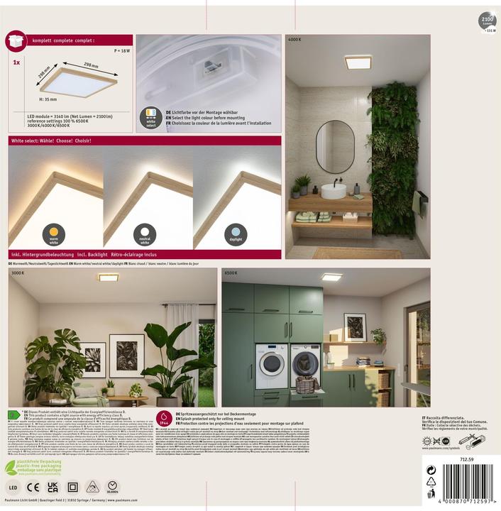 Actual product image Paulmann Atria Shine Backlight White Switch (3140 lm)