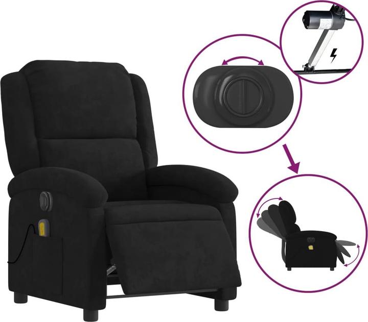 Immagine prodotto vidaXL Sedia da massaggio elettrica in velluto