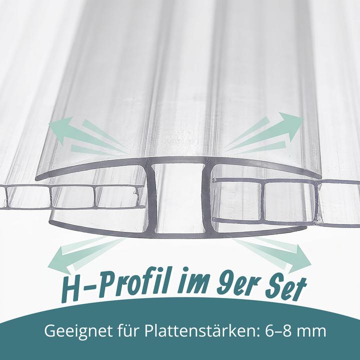 Produktbild Relaxdays 9x H-Profil
