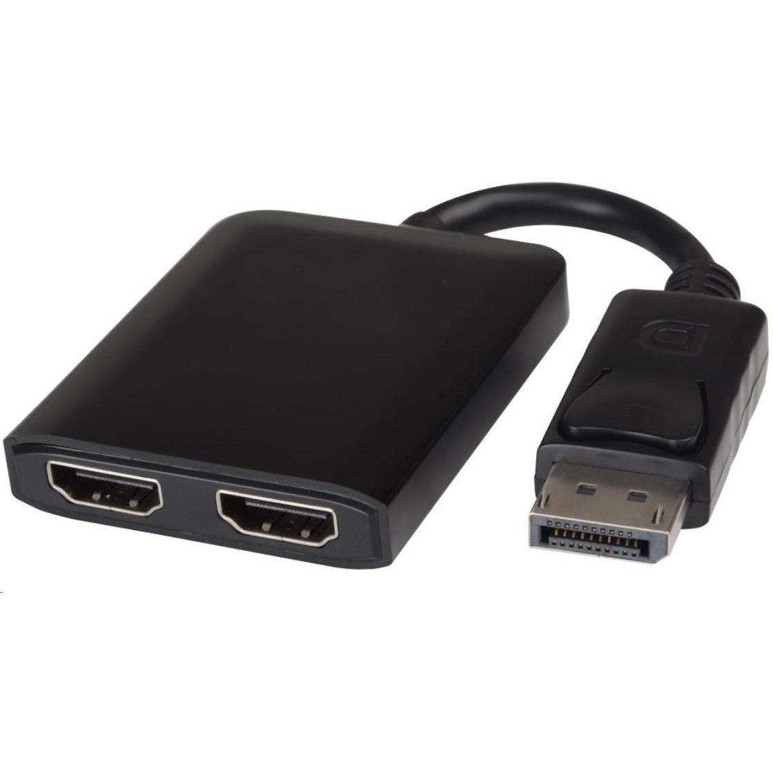 PremiumCord adattatore DisplayPort - 2x HDMI, rozšíření + zrcadlení obrazu, 4K*2K@ (HDMI), Adattatore dati + video