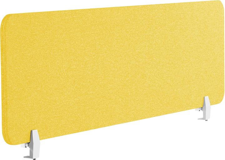 Beliani Cloison de bureau jaune moutarde 130 x 40 cm WALLY (130 x 40 cm)