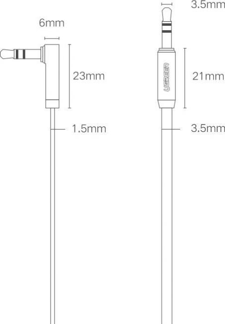 Immagine prodotto Ugreen 3.5mm Klinke – 3.5mm Klinke (1 m, Connettore da 3,5 mm (AUX))