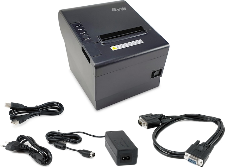 Produktbild equip Thermodrucker 80mm USB/Ethernet/Seriell/RJ11 sw (RS-232, RJ11, USB)