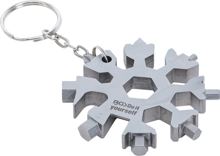 BGS Multifunktions-Werkzeug Schneeflocke 18-in-1 Edelstahl (18 Funktionen)