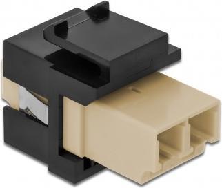 Actual product image Delock Keystone module LC duplex female to LC duplex female beige / black (Keystone module)