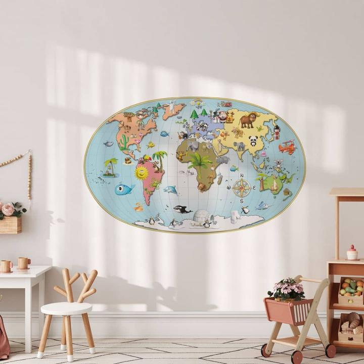 Produktbild Trenddeko Michel Agullo - Kinder-Weltkarte (120 x 74 cm)