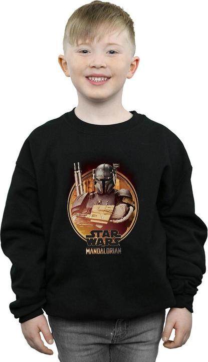 Actual product image Star Wars Boys The Mandalorian Paz Vizsla Framed Sweatshirt (116)