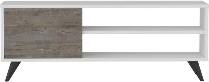 Blanc et gris foncé