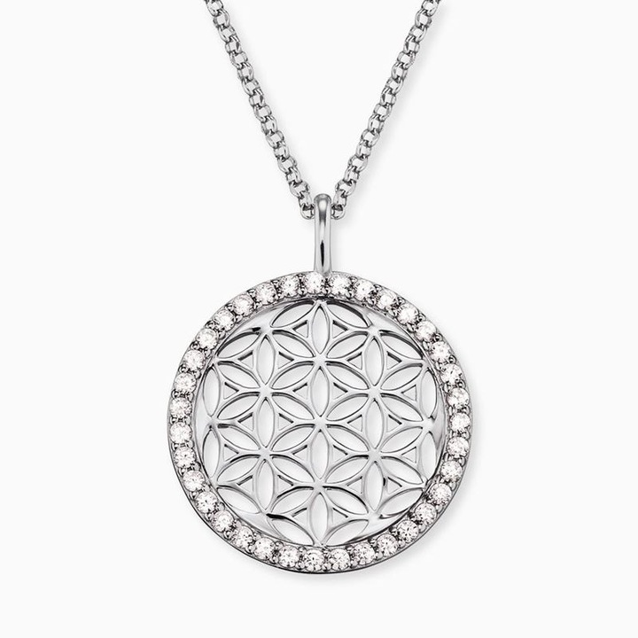 Produktbild Engelsrufer Balance Halskette Lebensblume (Silber rhodiniert, 925er Silber rhodiniert, 50 cm)