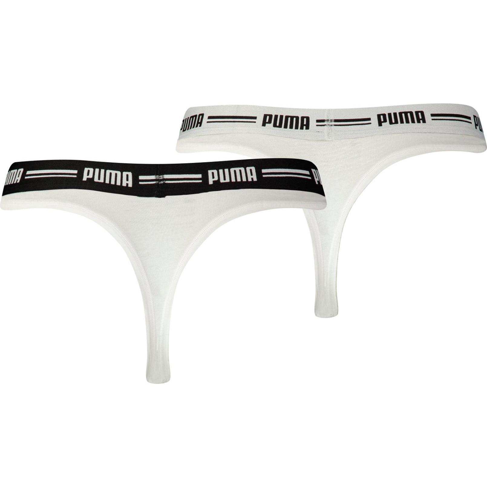 Thumbnail - Puma, Damen, Unterhosen, Frauen Tanga 2p Pack, Weiss, (M, 2er Pack)