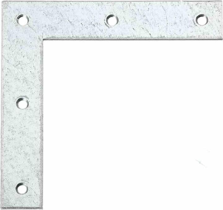 Image du produit GAH Equerre de poutre L100x100 mmmm Largeur 20 mm étroite Acier brut galvanisé passivé à couche épaisse (Angle de rayonnement, 1 pcs)