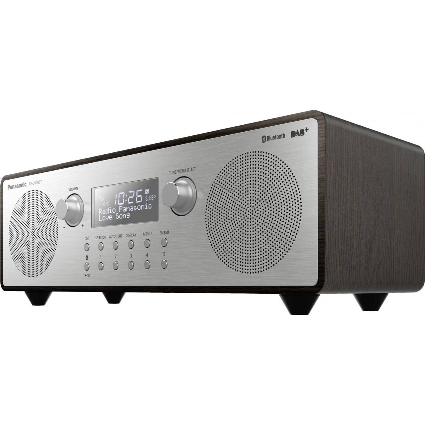 Panasonic RF-D100BT (DAB+, FM, Bluetooth), Radio, Grau, Schwarz
