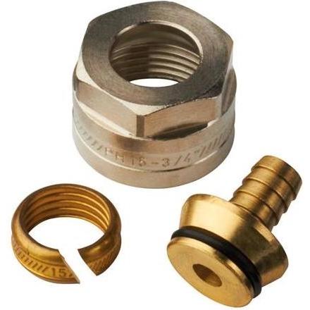 Roth, Accessori per installazione sanitaria, omløber in EURO-red per il fissaggio di 15 mm di pex. ¾Euro cone omløber og klemrin i me