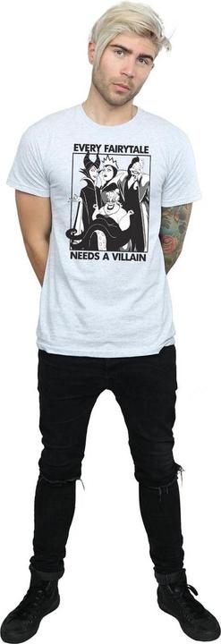 Actual product image Disney Mens Every Fairy Tale Needs A Villain Cotton T-Shirt (XL)
