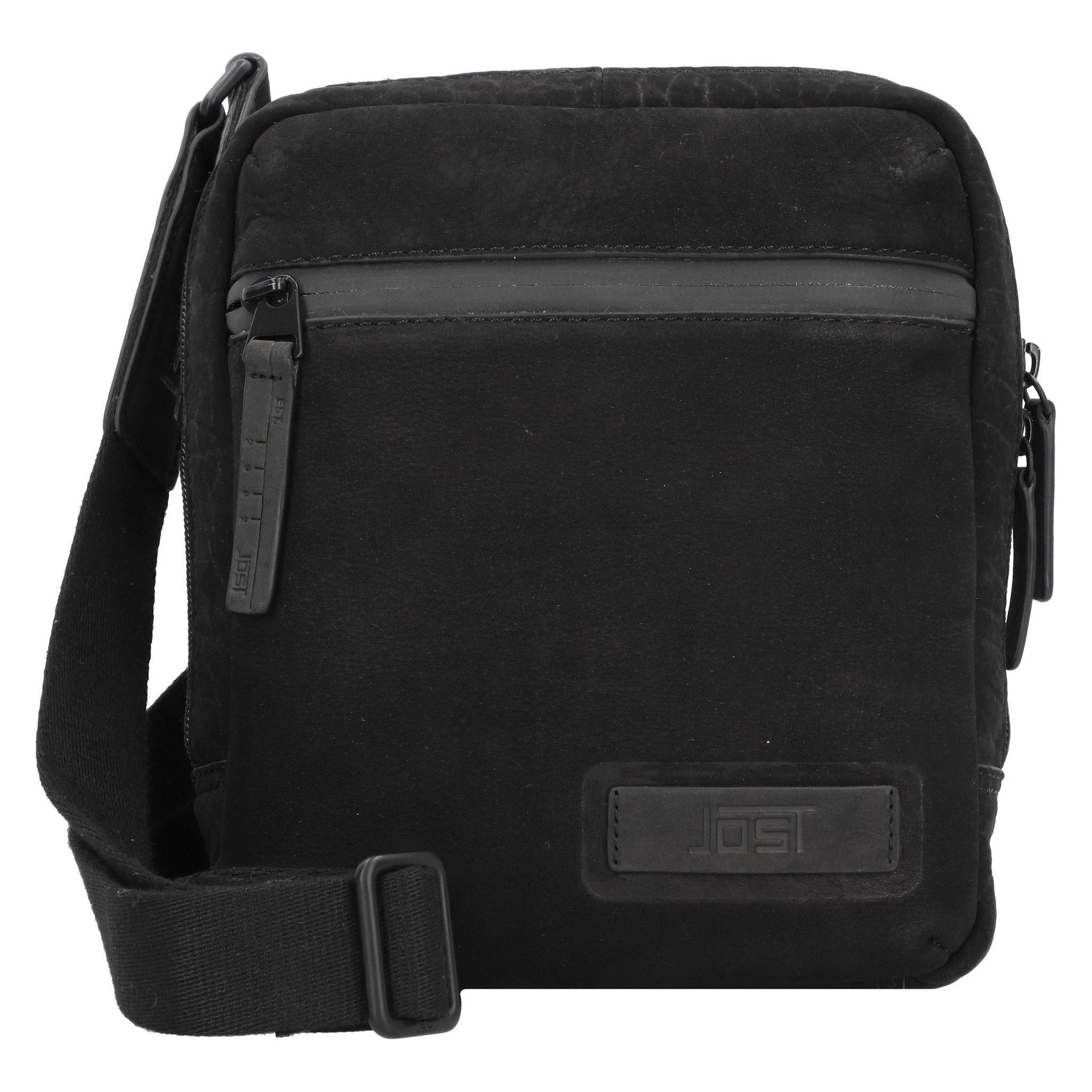 Jost, Unisex, Handtasche, Vaxholm Umhängetasche Leder 25.5 Cm, Schwarz