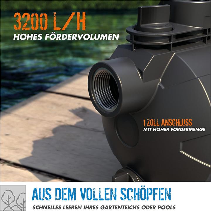 Produktbild Güde Gartenpumpe » GP 6035 « Thermoschutz, schlagfestes Gehäuse, 600 W (Gartenpumpe)
