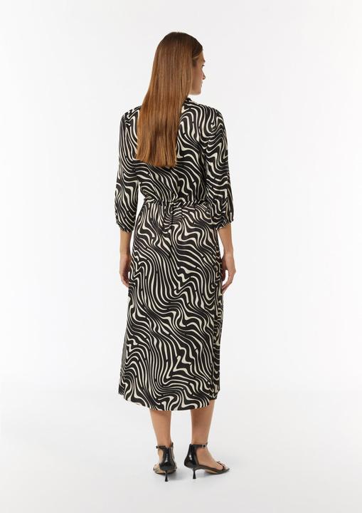 Image du produit Comma Kleid Gemustertes Hemdblusenkleid mit Tunnelzug (40)
