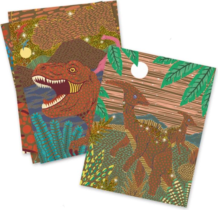 Actual product image Djeco Scratch pictures dinosaur