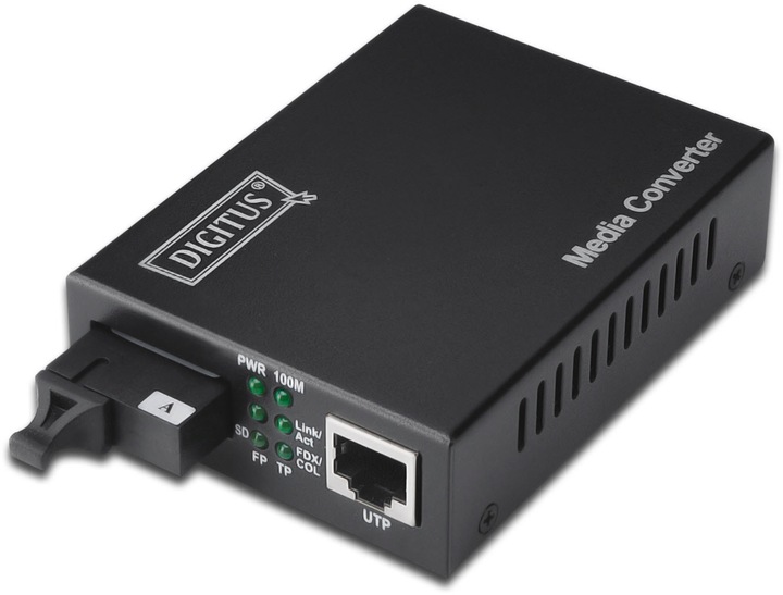 Actual product image Digitus Media Converter Singlemode BiDi WDM Gigabit Ethernet Tx1310nm / Rx1550nm SC Socket Up to 20km