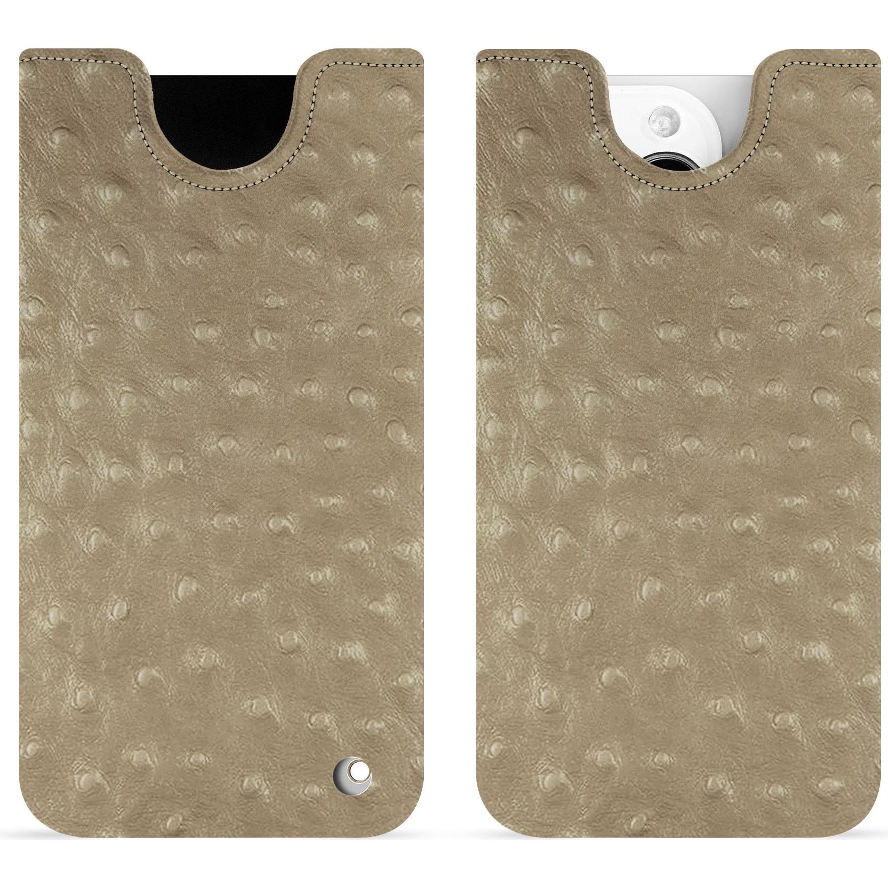 Noreve Lederschutzhülle (Apple iPhone 15 Pro), Smartphone Hülle, Beige