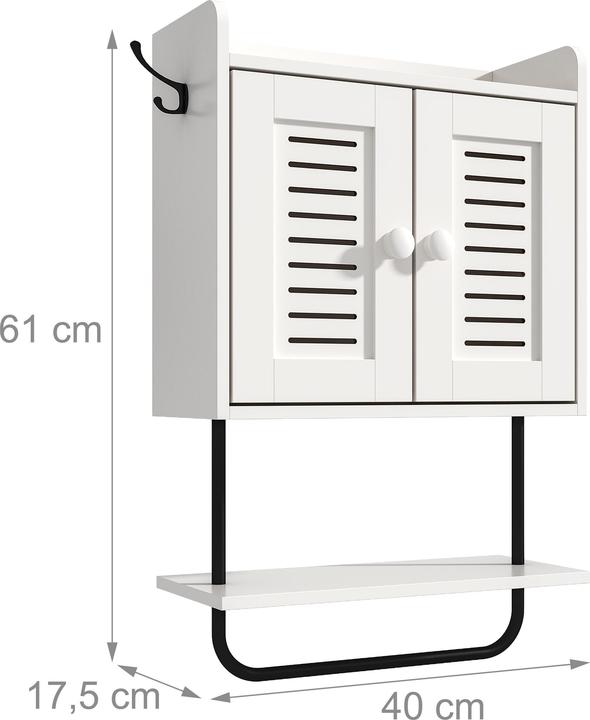 Produktbild Relaxdays Hängeschrank (40 x 17.50 x 61 cm)