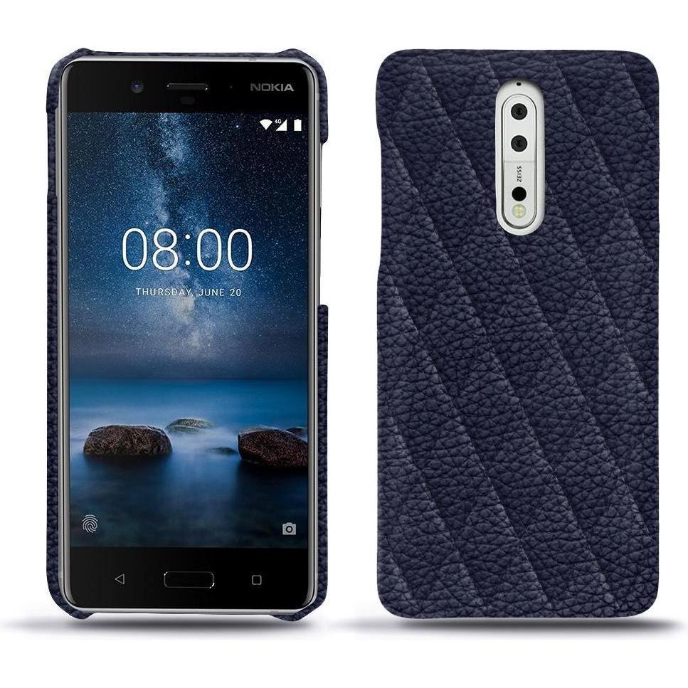 Noreve Lederschutzhülle (Nokia 8), Smartphone Hülle, Violett