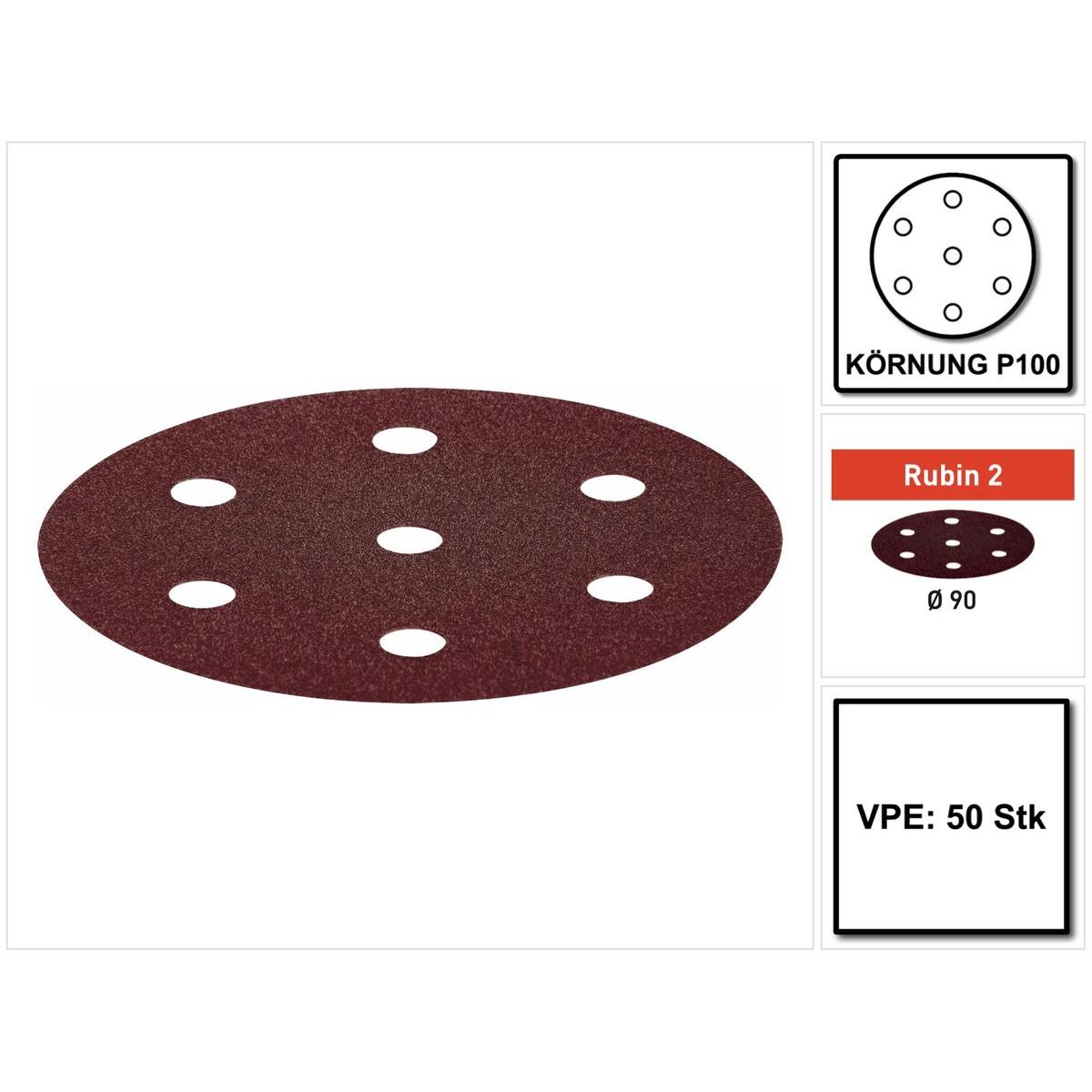 Thumbnail - Festool, Schleifmittel, Schleifscheibe STF D90/6 P100 RU2/50 (P100)
