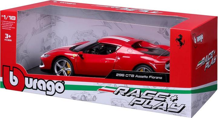 Actual product image Bburago Ferrari R&P 296 GTB Assetto Fiorano 1/18 red