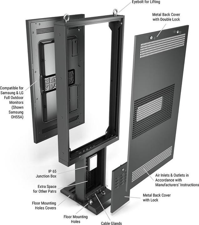Image du produit DSS Outdoor Stele Portrait 46", Metall, Full Outdoor