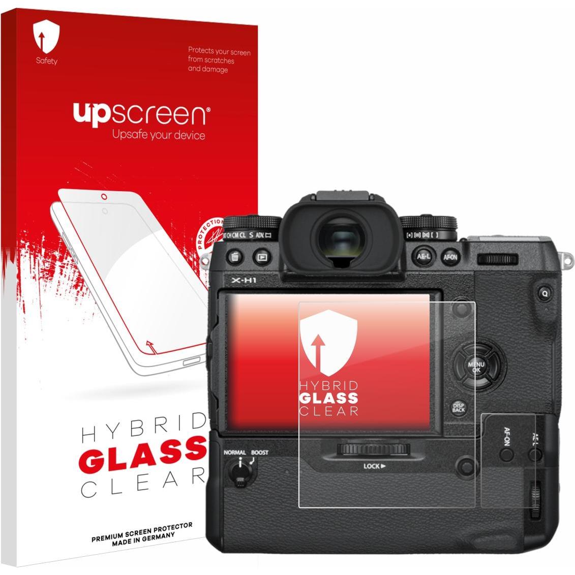 upscreen Schutzglas Schutzfolie Displayschutz Display Schutz Glas Folie klar (Displayschutz, X-H1), Kameraschutz