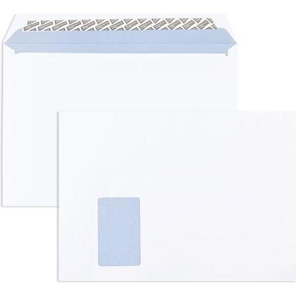 Blanke, Briefumschlag, Briefumschläge C4 120g/qm haftklebend Fenster VE=250 Stück weiss (C4, 250 x)