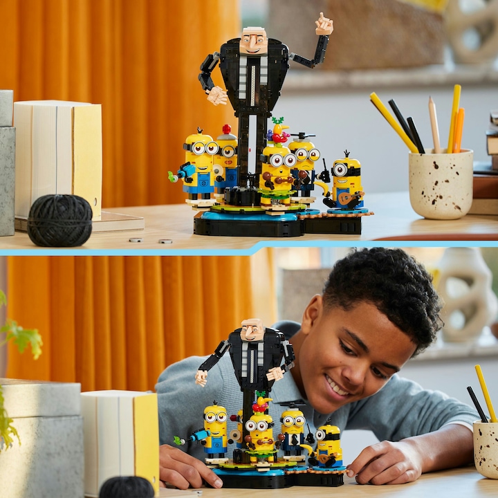 Actual product image LEGO Gru and the Minions made from bricks (75582, LEGO Minions)