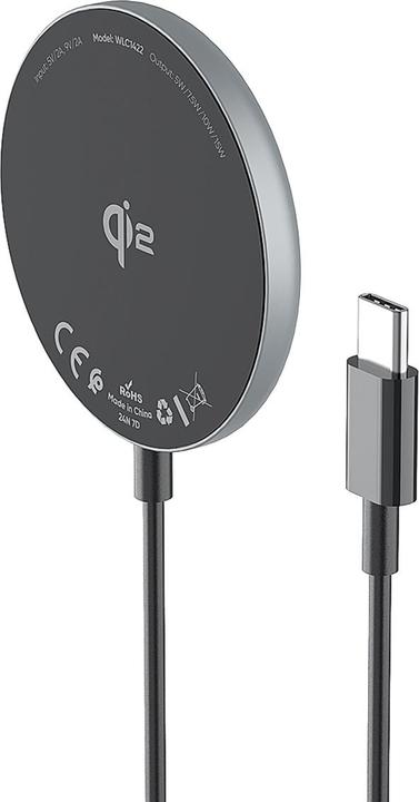 Produktbild Wozinsky 15W Kabelloses Qi2 Induktives Ladegerät - Schwarz (15 W)