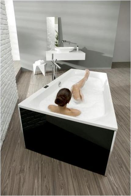 Actual product image Hoesch Trapezoid bathtub THASOS 1750x1100x490mm li white (280 l, 175 cm, 110 cm)