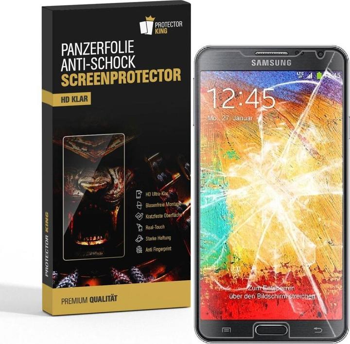 Actual product image Protectorking 3x Panzerfolie Anti-Shock HD Klar (3 Piece, Samsung Galaxy Note 3)