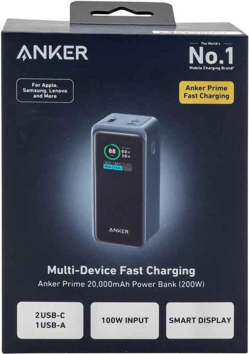 Actual product image Anker Prime (20000 mAh, 200 W, 72 Wh)