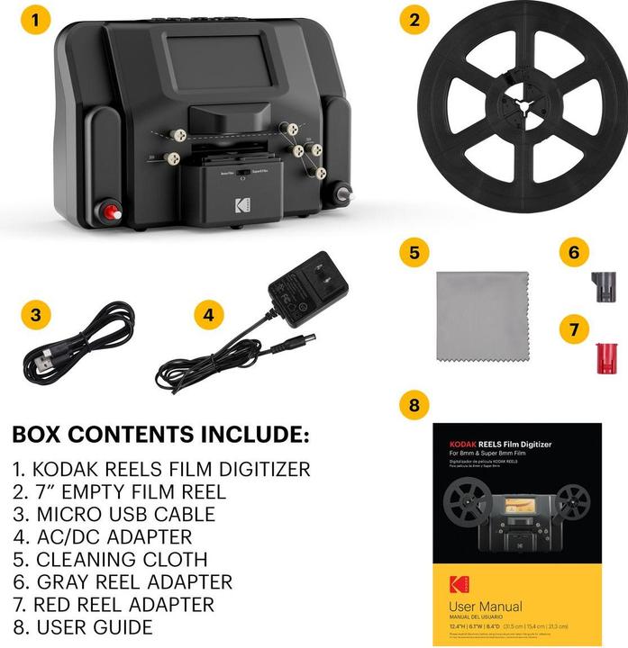 Image du produit Kodak Numériseur de films Super 8mm Reels (Visionneuse de diapositives)
