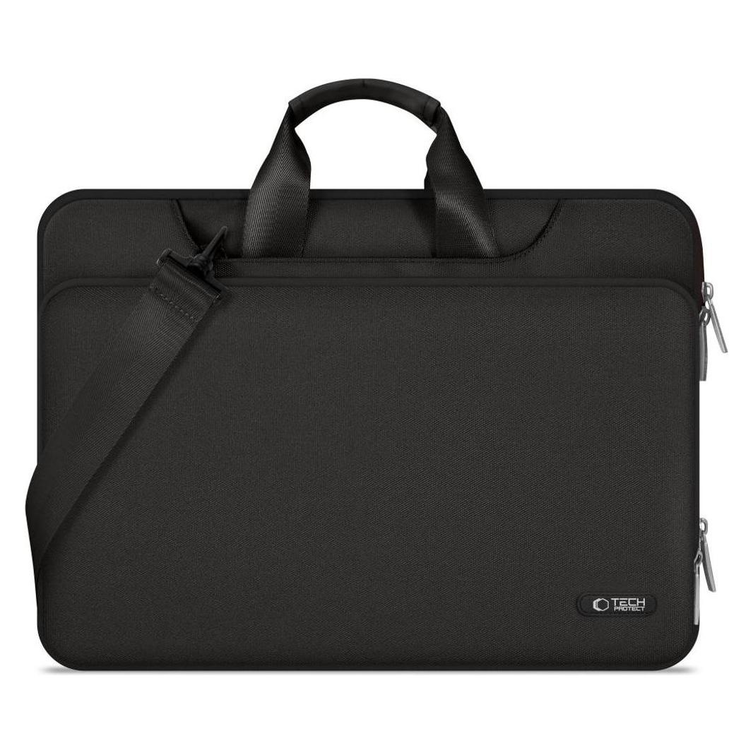 Tech-Protect 15-16 Pocket Laptop Bag - Black (16", Universal), Notebooktasche, Schwarz