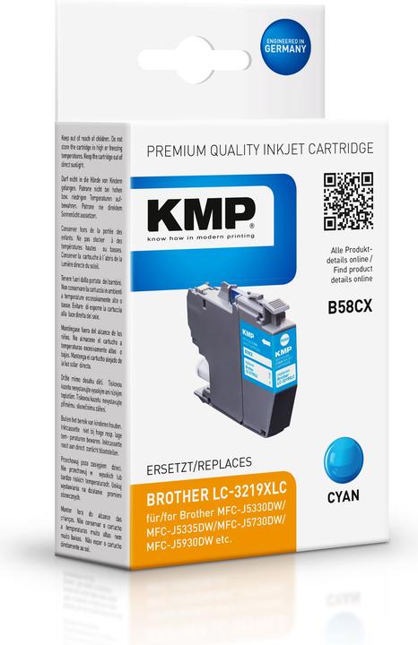 Actual product image KMP Tinte replaces LC3219XLC (C)