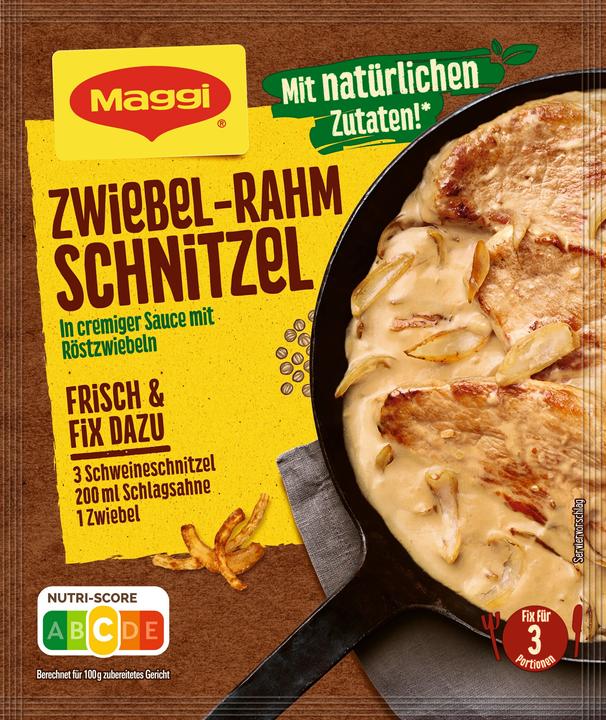 Produktbild Maggi Fix Zwiebel Rahm Schnitzel